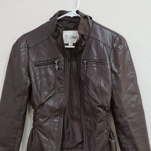 Guess Brown leather jacket